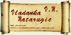 Vladanka Matarugić vizit kartica